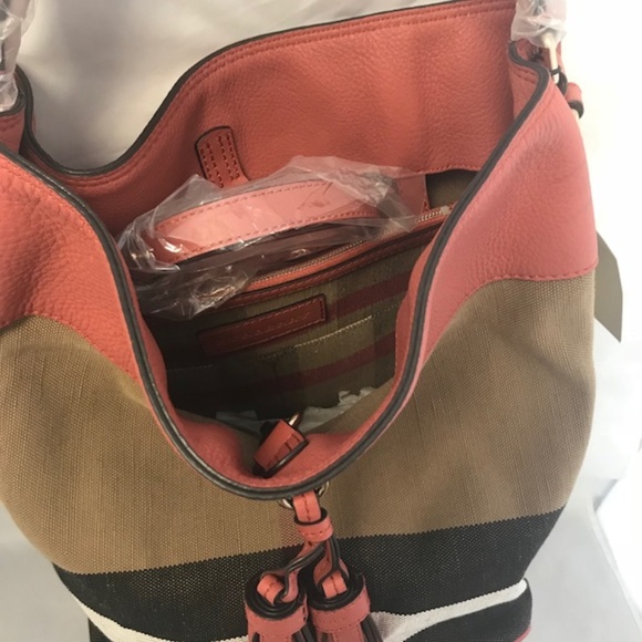 Burberry Grainy Canvas Ashby Tassel Cinnamon Red - Picture 6 of 8